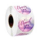 Thank You Stickers Labels Love Business Flowers For Your Order Round Shaped 25mm