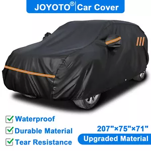 207" Full Car Cover for SUV Upgraded Material Waterproof Car Cover UV Protection - Foto 1 di 11