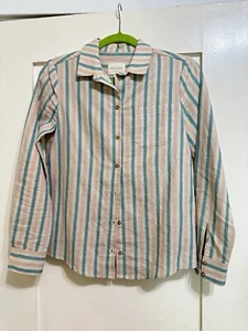 Sezane Tomboy Leinen/Baumwolle Langarm Button-Down Hemd Gr. 32 1 x getragen - Bild 1 von 3