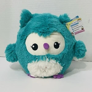 Squishable Owl Stuffed Baby Teal Blue Plush EUC 8" Plush Ball Animal - Picture 1 of 6