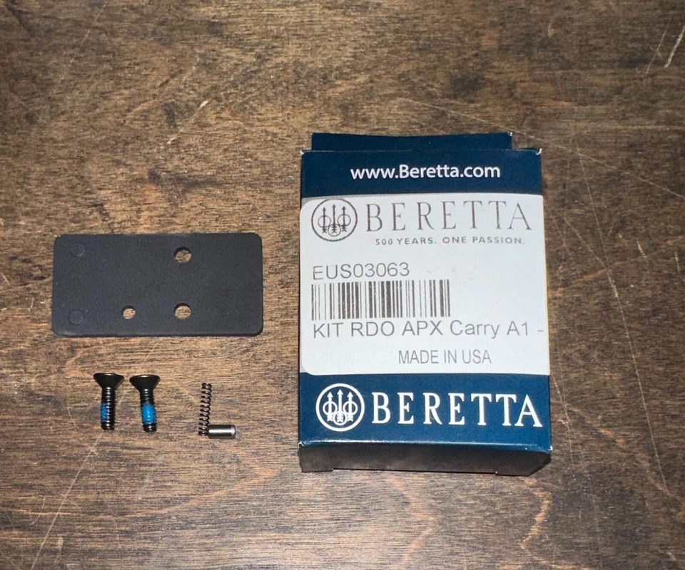 Beretta USA EUS03063 APX A1 Carry Optic Plate Black, Fits Beretta APX A1 Carry