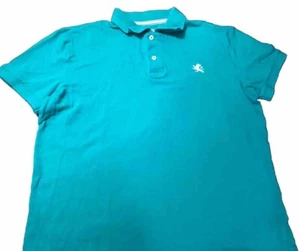 Express Polo Shirt Men's Medium  Modern Fit Blue Aquamarine Color 100% Cotton - Picture 1 of 6