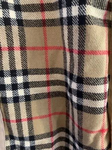 BURBERRY NWOT BROWN NOVA CHECK ZIPOUT %100 WOOL LINER FOR COAT - Picture 1 of 7