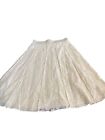 Lace A-line Skirt Cream White Medium Vintage 90s Y2k Fairy Boho Whimsy Small Med