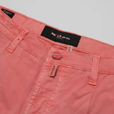 Pantalones chinos/informales Kiton NWD talla 30 EE. UU. en mezcla de algodón rojo Nantucket Foto 1 de 4