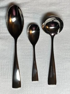 3 Pieces Oneida CURVA Hostess Serving Set Stainless Steel 18/10 FLATWARE - Picture 1 of 4