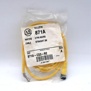 Allen-Bradley 871A-CS3-R2 3-Pin Micro Straight 2M Cable - Picture 1 of 4