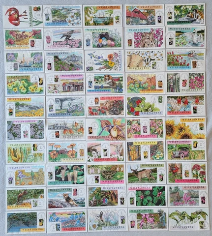 Collins Covers FDC Scott # 2647 - 2692  Set of 50 - Wildflowers (by State) -RARE Cover