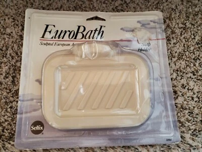 Soporte de jabón de baño vintage Selfix Eurobath hecho en EE. UU. autoadhesivo NUEVO Foto 1 de 4