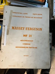Massey Ferguson Ersatzteilliste MF31 Mähdrescher Original benutzt Lagerspur. - Bild 1 von 1