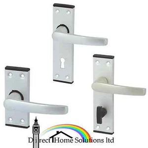 Tapa negra Hafele manijas de palanca de aluminio anodizado satinado con placas traseras - Imagen 1 de 8