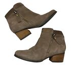 Blondo Isaac Waterproof Brown Suede Ankle Booties Boots Womens Size 8.5
