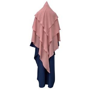 Layered khimar hijab 3 layers khimar with niqab Islamic overhead khimar Islamic