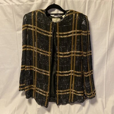 Lord &TaylorWomens Sequin Jacket Jackets Plus Size Sparkle Long Sleeve 18w black - Image 1 of 4