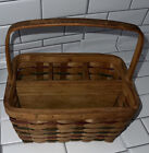 Wicker Basket For Utensils And Napkins Etc Vintage
