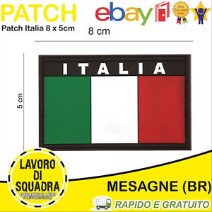 Patch Toppa PVC Bandiera ITALIA Tricolore Gomma Softair Uniforme Militaria Army