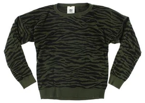 Adidas Women's Tiger Camo Sweater Night Cargo/Black - Picture 1 of 3