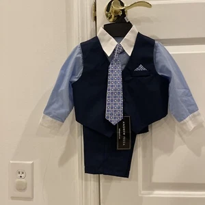 Andrew Fezza Toddler Kids Baby Boys Clothes 12M Suit Vest Tie Shirt Pants Set - Picture 1 of 11