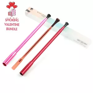 Portacigarrillos extensible alto glamour para fumar San Valentín rojo, rosa y rosa - Imagen 1 de 1