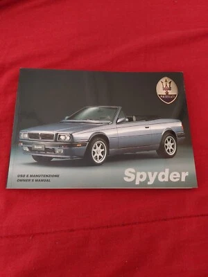 Maserati Spyder 24v Libretto Uso E Manutenzione - Immagine 1 di 4