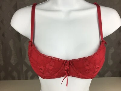Alegro Embroidered Lace Underwire Sexy Lingerie Bra - Red 9021 NWT  Size 30-40 - Image 1 of 4