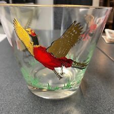 Vintage Hazel Atlas Pheasant Ice Bucket - Snack Bowl, 5" Tall