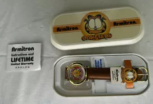 Vintage Armitron AL21 Garfield Official Member BFHD Wrist Watch Leather Band - Picture 1 of 12