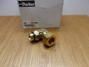 Parker Brass 90 Deg Elbow Seal Adapter Compression 1/2" BSPP Pipe X 18MM Tube OD - Picture 1 of 8