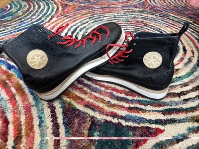 Botas de terreno de cuero artesanales CONVERSE Chuck Taylor usadas 162355c oscuras Foto 1 de 4