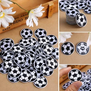 Garment Supplier Jeans Appliques Iron on Stickers Football Patches Embrioidered - Picture 1 of 9