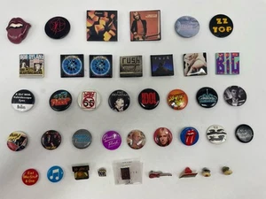 Vintage Rock Band Concert Music Mixed Pin Lot (Rush, Tom Petty, Def Leppard...) - Picture 1 of 18