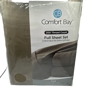 Comfort Bay 200 Fadenzahl ganze Blätter 4 Stück Sets hellbraun/braun - Bild 1 von 10