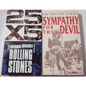 Rolling Stones 2 VHS Kassetten Vintage Lot: 25x5 & Sympathy For The Devil getestet funktioniert - Bild 1 von 7