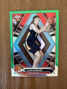 2023-24 Topps cromo Liam Robbins refractor verde/99 novato RC #174 - Imagen 1 de 2
