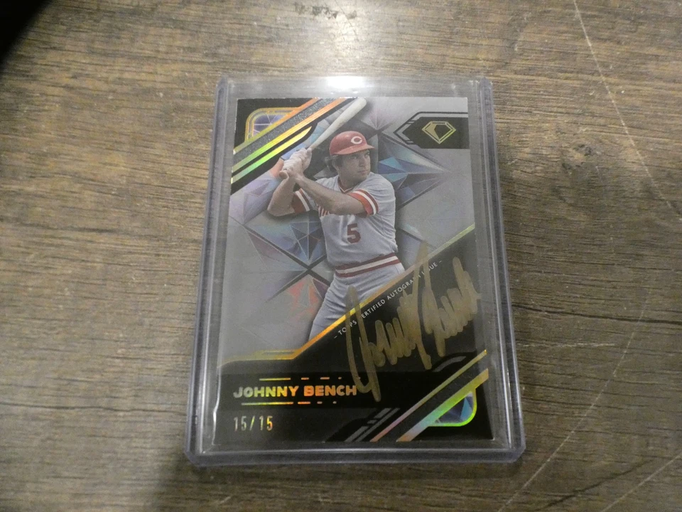 Jonny Bench 2025 Topps Diamond Icons autógrafo tinta dorada 15/15 Cincinnati Reds Foto 1 de 4