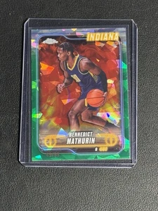 2024 Topps Chrome Basketball Benedict Mathurin /99 Green Sapphire - Picture 1 of 2