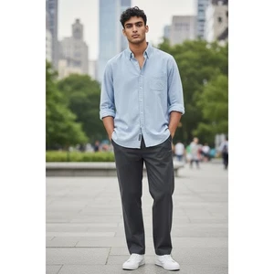 Cremieux Hemd Herren XXL Supima Baumwolle Blau Langarm Button Down Freizeit - Bild 1 von 5