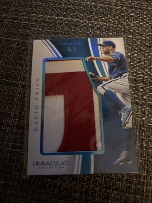 2016 immaculate Baseball jumbo Patch 5/5 David Price - Image 1 of 2