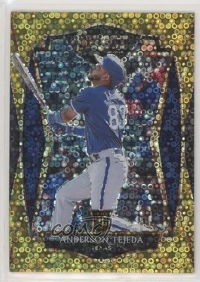 2021 Panini Select Premier Gold Disco Prizm /10 Anderson Tejeda #163 Rookie RC - Image 1 of 2