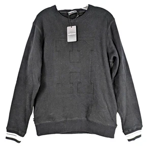 The Hundreds Herren Rundhalsausschnitt Sweatshirt Varsity H Puff Buchstabe schwarz Medium NEU - Bild 1 von 13