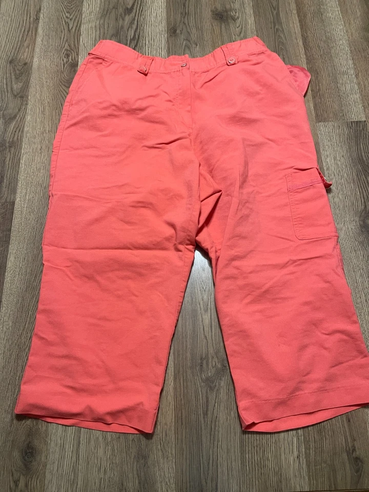 Pantalones Alfred Dunner, para mujer talla 14, naranja, capris, pierna recta Foto 1 de 4
