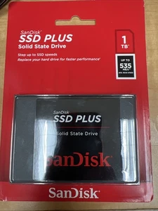 SanDisk SSD PLUS 1TB 2.5” SATA III Solid State Drive SDSSDA-1T00-G27 New Sealed - Afbeelding 1 van 2