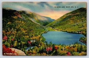 Postal Franconia Notch, Montañas Blancas, Nuevo Hampshire Echo Lake Temporada de Otoño - Imagen 1 de 2