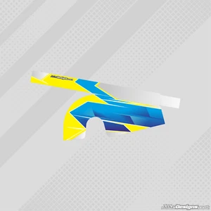 AIRBRUSH YELLOW CHAIN GUARD STICKER KIT TO MATCH OUR FULL KART KIT - JakeDesigns - Picture 1 of 1