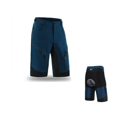 Cycling Shorts Quick Dry Bicycle Riding Short Pants with Padded Underwear Foto 1 de 4