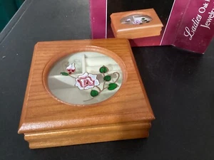 New K-Mart Brand Ladies Oak Finish Jewelry Box - Picture 1 of 7