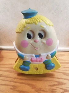 Vintage Humpty Dumpty Baby Nursery 1983 Musical Crib Rail Rocker Action Toy - Picture 1 of 7