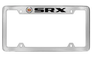Cadillac SRX 1999 - 2016 Logo Chrome Plated Brass Metal License Plate Frame - Picture 1 of 1