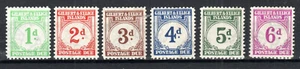 Gilbert and Ellice Islands 1940 Postage Due values to 6d SG D1-D6 MVLH - Picture 1 of 1