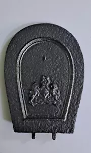 EXTRA LARGE cast iron soot flap damper plate-Original arched damper item DAM006 - Picture 1 of 10